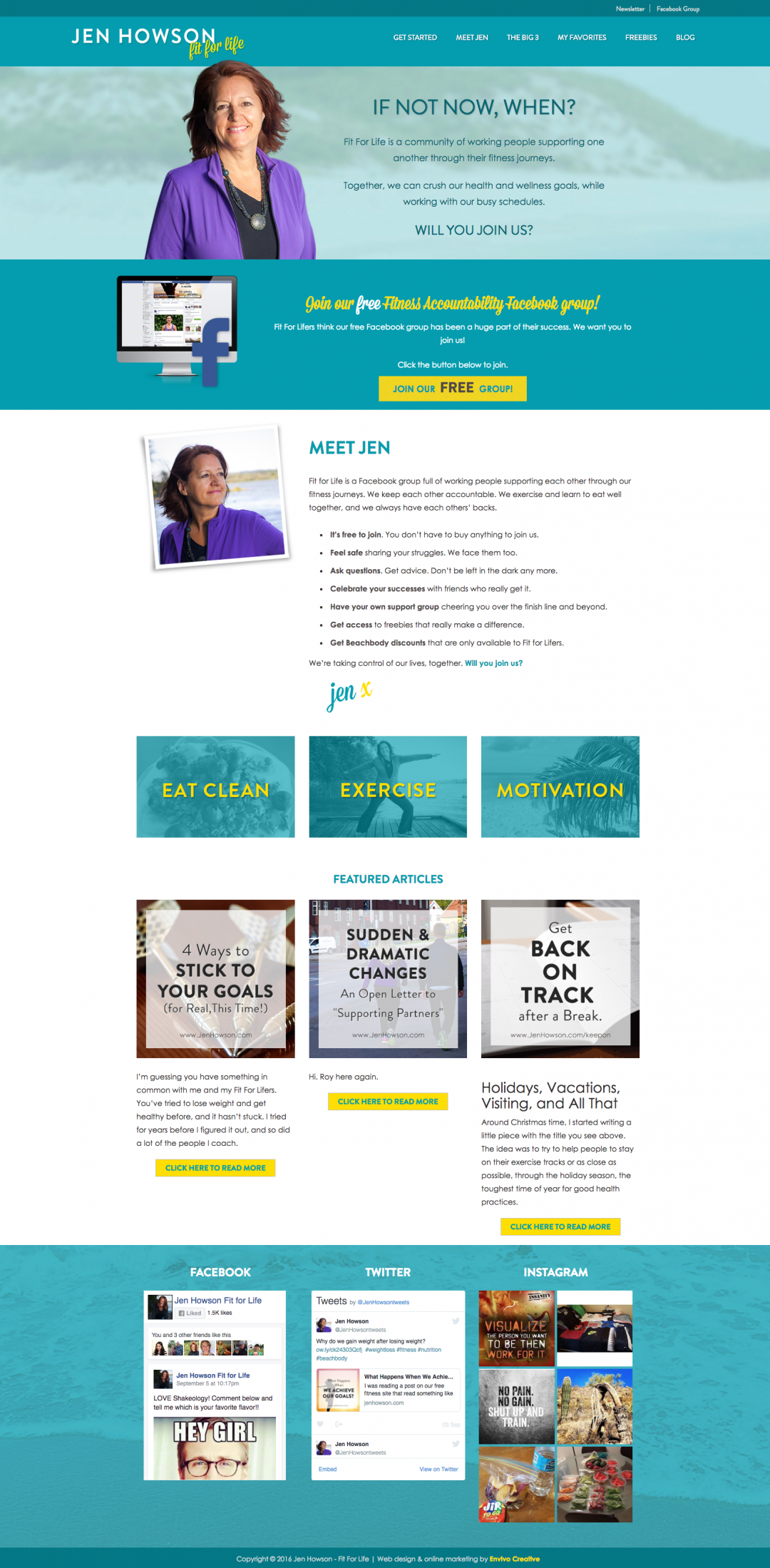 Beachbody Coach Web Design Envivo